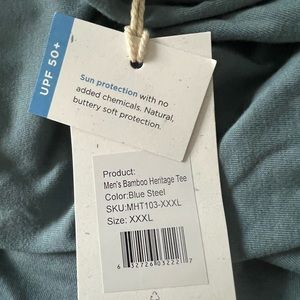 mens Freefly Bamboo heritage tee- brand new